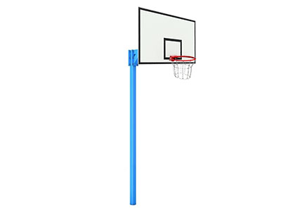 Стойка баскетбольная разборная с щитом и кольцом под бетонирование вынос 0,5 м