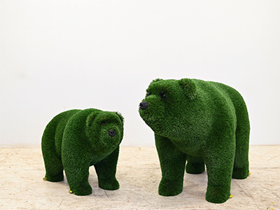 Топиари композиция медведь Муни и Зола - газон Deluxe