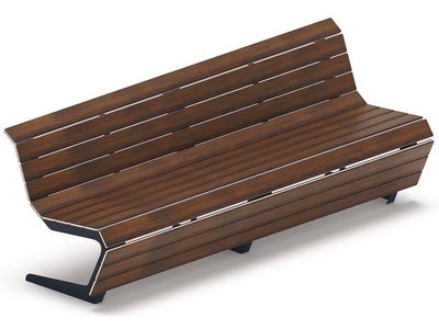 Скамья Волна спокойствия-5 (темный дуб)