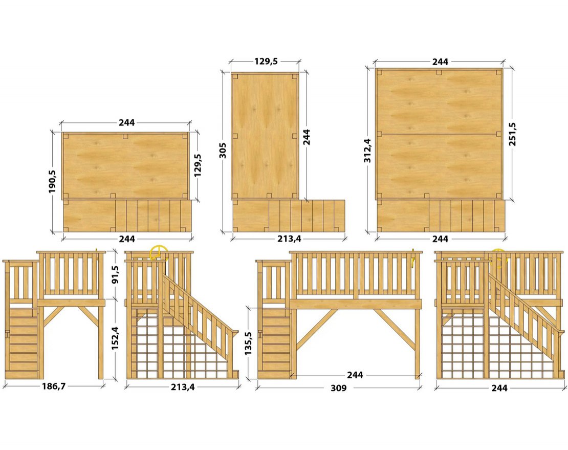 Детская площадка для помещения TORUDA WOOD Чердак Мини - вид 2