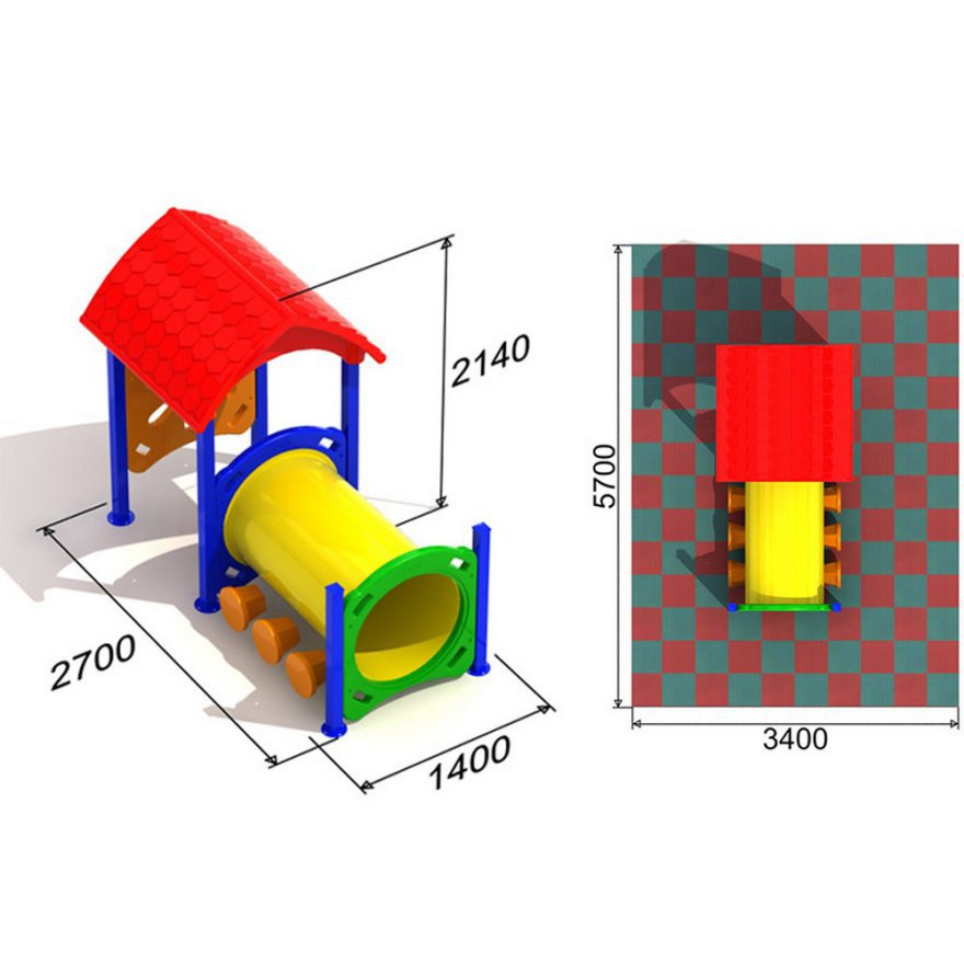 Детский игровой комплекс Паровозик 1 - вид 3