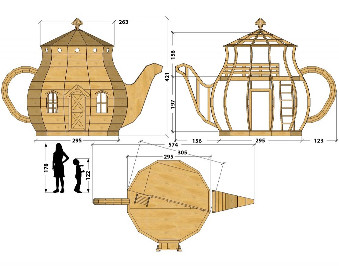 Игровой домик TORUDA WOOD Чайник - вид 2