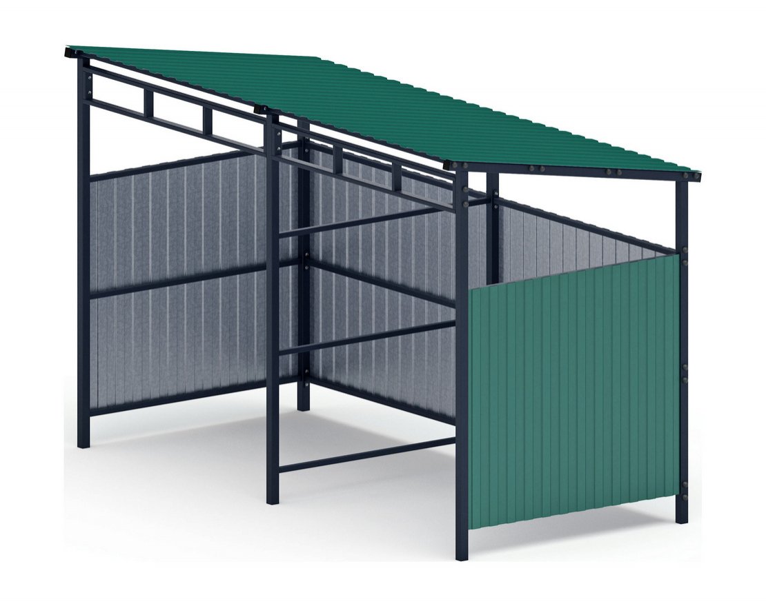 Навес контейнерной площадки для мусора (2 секции) МФ 55.02.03-01 - вид 4