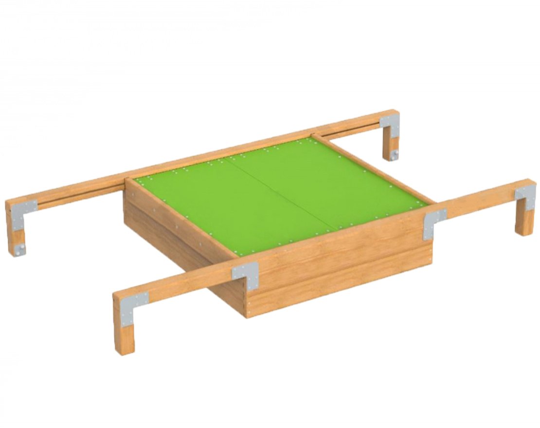 Песочница со сдвижной крышкой Сдвигайка Эко - вид 4