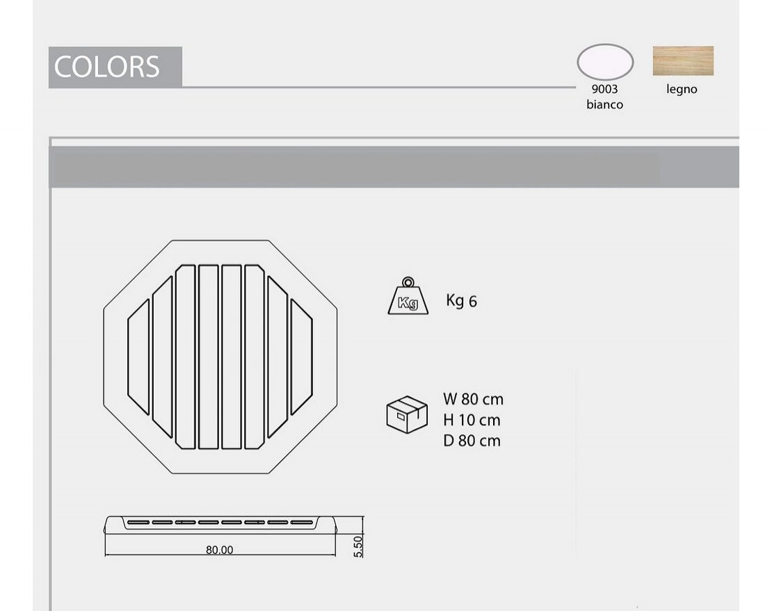 Поддон для уличного душа QP110 Smart/Wood - вид 2