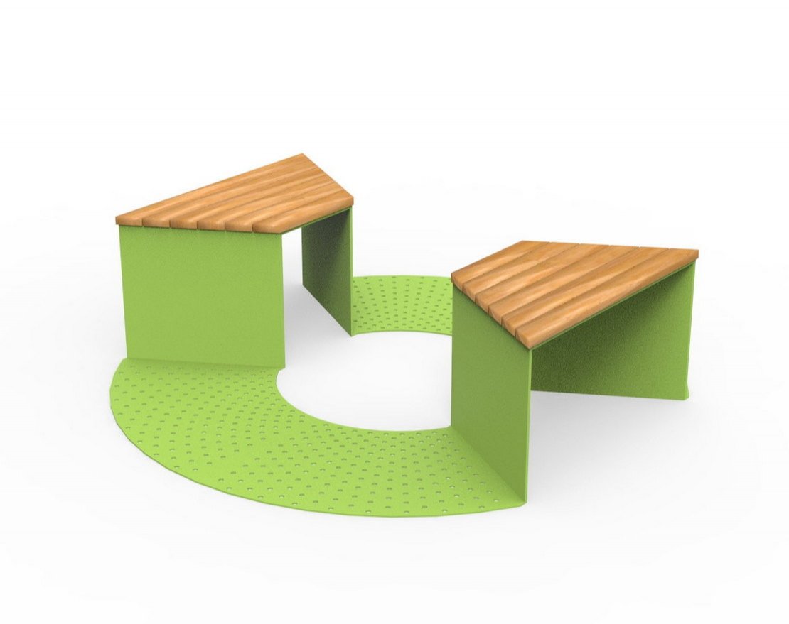 Приствольная скамейка Треллис 9 - вид 2