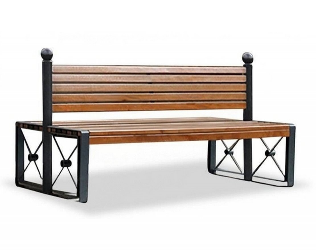 Скамейка стальная TORUDA 049 1,5 м - вид 4