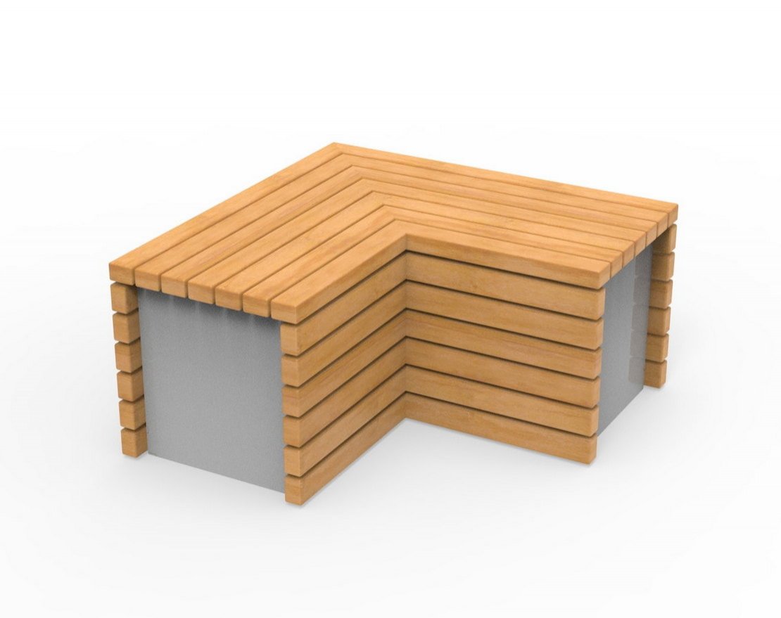 Скамейка Крафт угловая 2 - вид 2