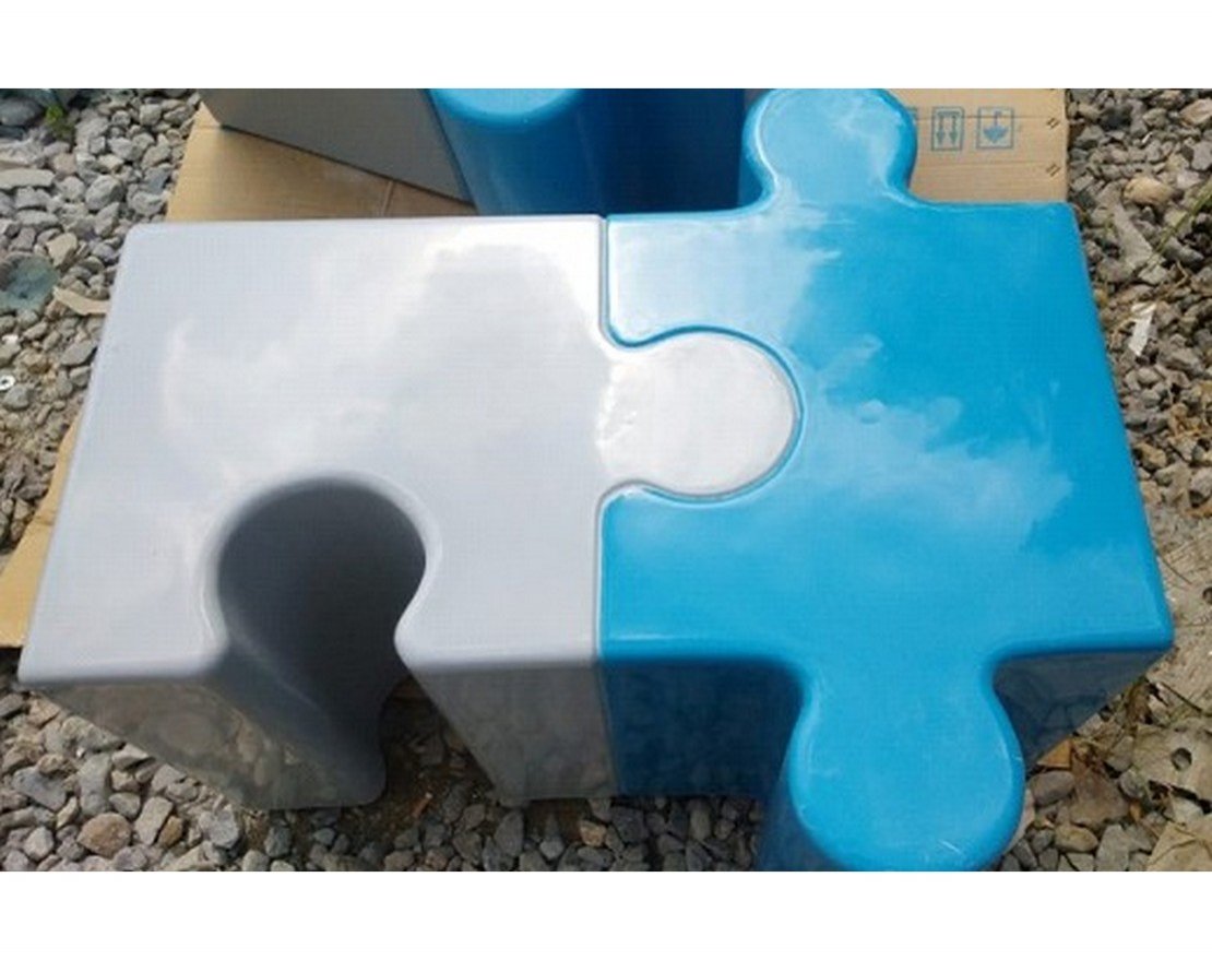 Скамья «Пазл» из стеклопластика - вид 2