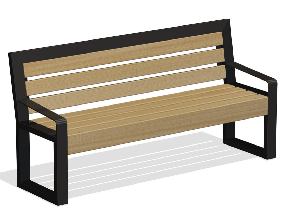 Скамья со спинкой Индийский силуэт 1 - вид 4