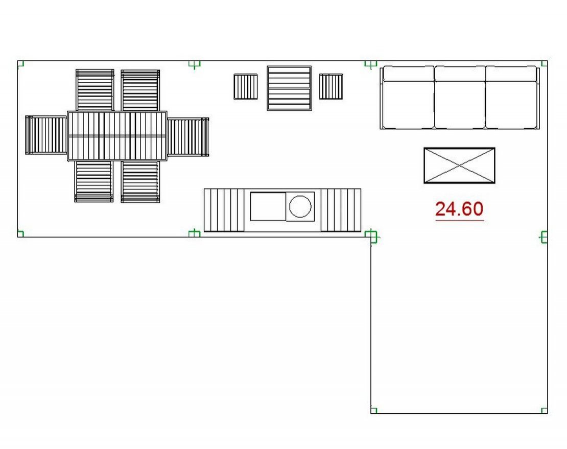 Современная беседка с мангалом Концепт КУБ 4-2 - вид 2