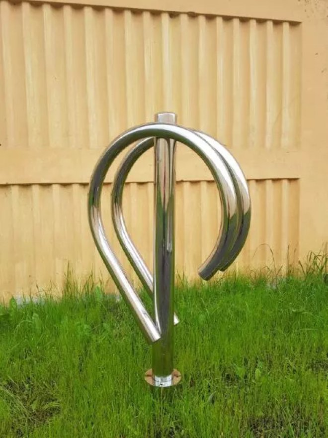 Велопарковка Дабл 2 места VP20A (Нержавеющая сталь) - вид 3