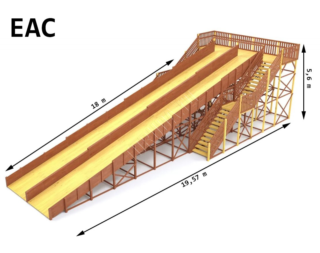 Зимняя горка TORUDA Север-12/1 (скат 18 метров)